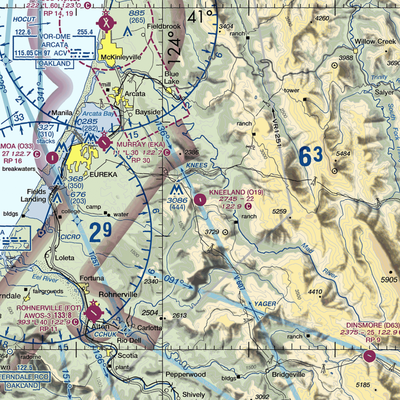 Kneeland Airport (O19) VFR Sectional  Gaming Mouse Pad