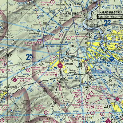 Carlisle Barracks Heliport (N95) VFR Sectional  Gaming Mouse Pad