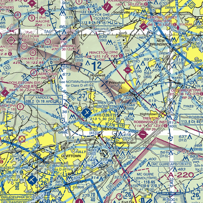 Twin Pine Airport (N75) VFR Sectional  Gaming Mouse Pad