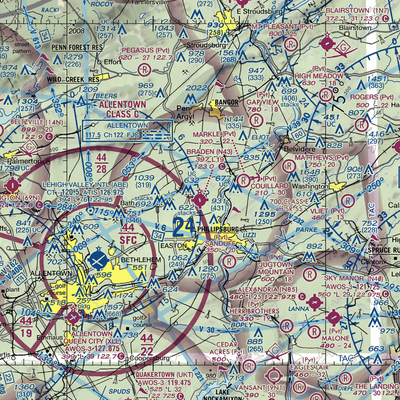 Braden Airpark (N43) VFR Sectional  Gaming Mouse Pad