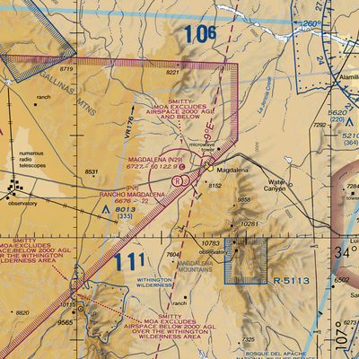 Magdalena Airport (N29) VFR Sectional  Gaming Mouse Pad