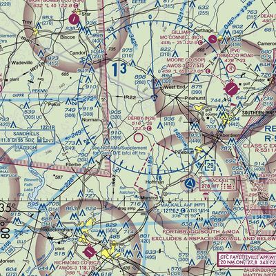 Derby Aerodrome (N26) VFR Sectional  Gaming Mouse Pad