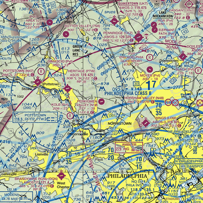 Perkiomen Valley Airport (N10) VFR Sectional  Gaming Mouse Pad