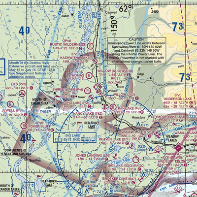 Minuteman Lake Seaplane Base (MFN) VFR Sectional  Gaming Mouse Pad