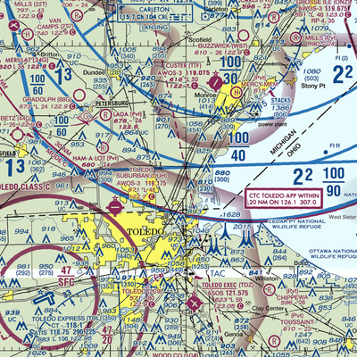 Erie Aerodrome (M84) VFR Sectional  Gaming Mouse Pad