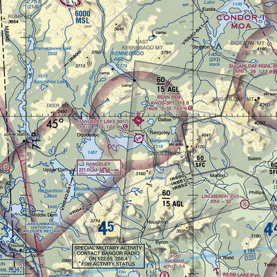 Rangeley Lake Seaplane Base (M57) VFR Sectional  Gaming Mouse Pad