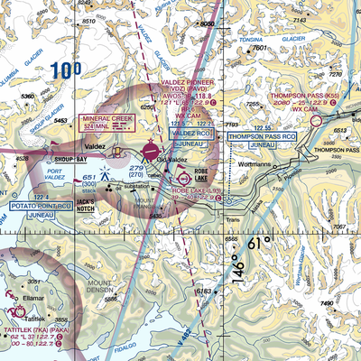 Robe Lake Seaplane Base (L93) VFR Sectional  Gaming Mouse Pad