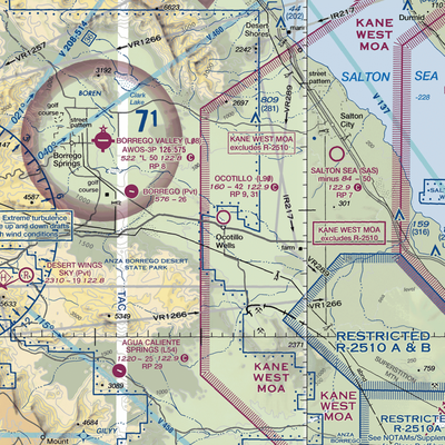 Ocotillo Airport (L90) VFR Sectional  Gaming Mouse Pad