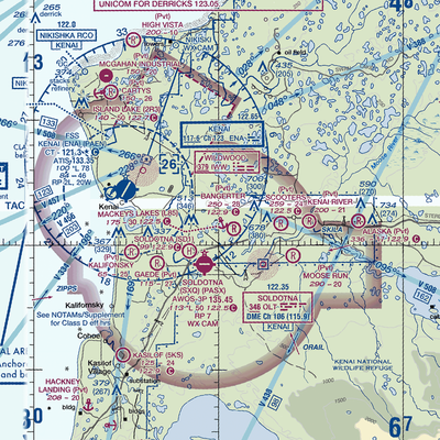 Mackeys Lakes Seaplane Base (L85) VFR Sectional  Gaming Mouse Pad