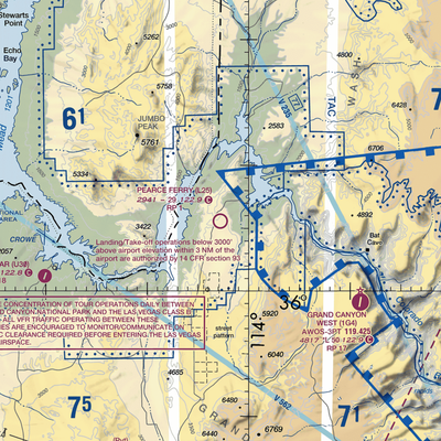 Pearce Ferry Airport (L25) VFR Sectional  Gaming Mouse Pad