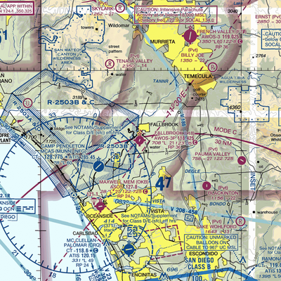 Fallbrook Community Airpark (L18) VFR Sectional  Gaming Mouse Pad