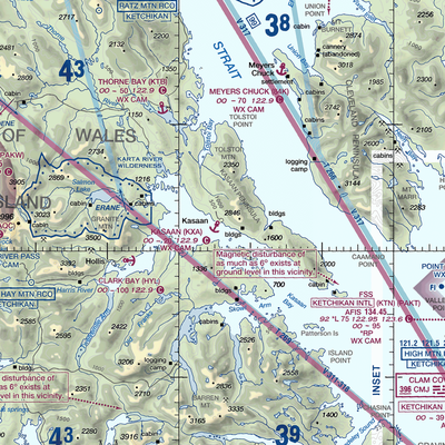 Kasaan Seaplane Base (KXA) VFR Sectional  Gaming Mouse Pad