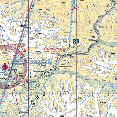 Thompson Pass Airport (K55) VFR Sectional  Gaming Mouse Pad