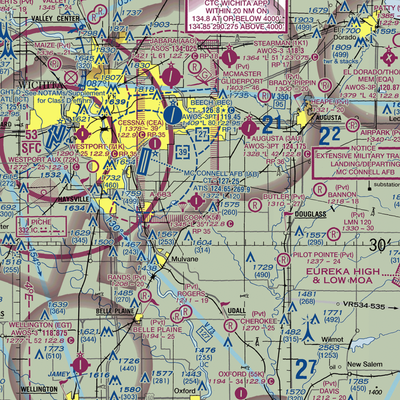 Cook Airfield Inc Airport (K50) VFR Sectional  Gaming Mouse Pad