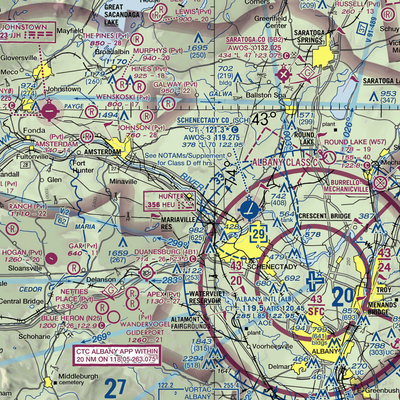 Mohawk Valley Airport (K13) VFR Sectional  Gaming Mouse Pad