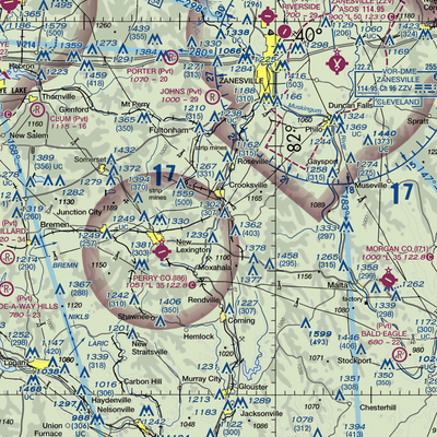 Crooksville Airport (I84) VFR Sectional  Gaming Mouse Pad