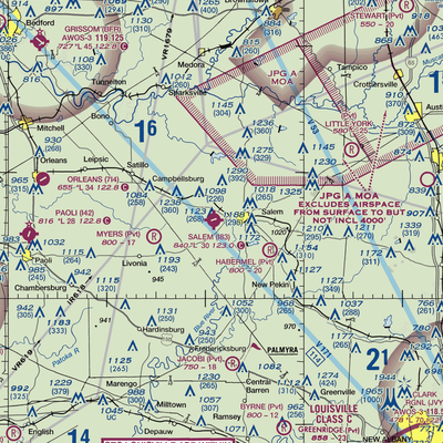 Salem Municipal Airport (I83) VFR Sectional  Gaming Mouse Pad