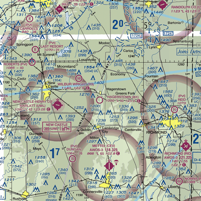 Hagerstown Airport (I61) VFR Sectional  Gaming Mouse Pad