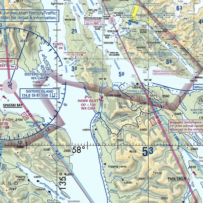 Hawk Inlet Seaplane Base (HWI) VFR Sectional  Gaming Mouse Pad