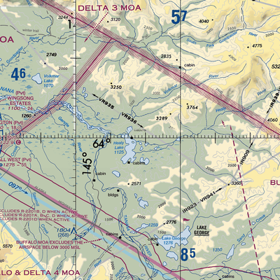 Healy Lake Airport (HKB) VFR Sectional  Gaming Mouse Pad