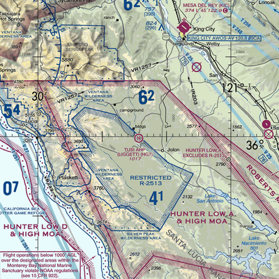 Tusi AHP (Hunter Liggett) Heliport (HGT) VFR Sectional  Gaming Mouse Pad