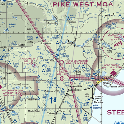 Field of Dreams Airport (H80) VFR Sectional  Gaming Mouse Pad