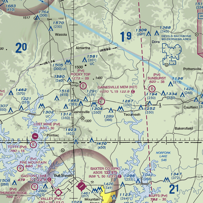 Gainesville Memorial Airport (H27) VFR Sectional  Gaming Mouse Pad