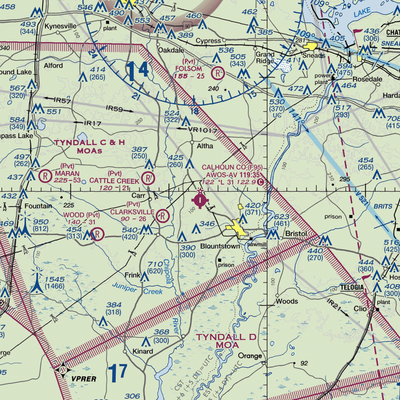 Calhoun County Airport (F95) VFR Sectional  Gaming Mouse Pad