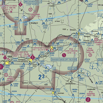 Ranger Municipal Airport (F23) VFR Sectional  Gaming Mouse Pad