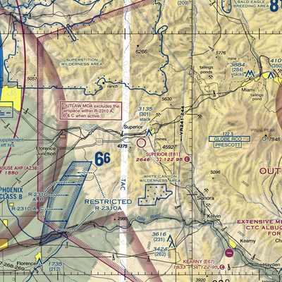 Superior Municipal Airport (E81) VFR Sectional  Gaming Mouse Pad