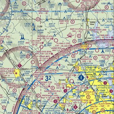 Bird Dog Airfield (E58) VFR Sectional  Gaming Mouse Pad