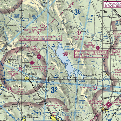 Lake Berryessa Seaplane Base (E20) VFR Sectional  Gaming Mouse Pad