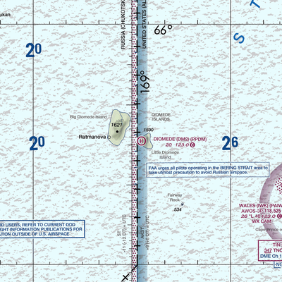 Diomede Heliport (DM2) VFR Sectional  Gaming Mouse Pad