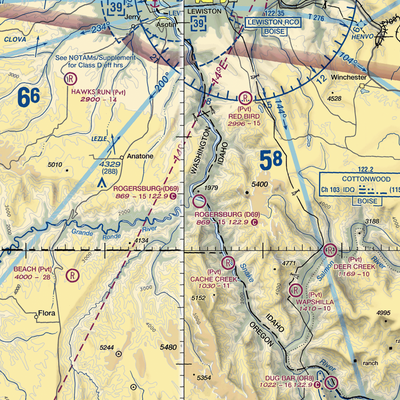 Rogersburg Airport (D69) VFR Sectional  Gaming Mouse Pad