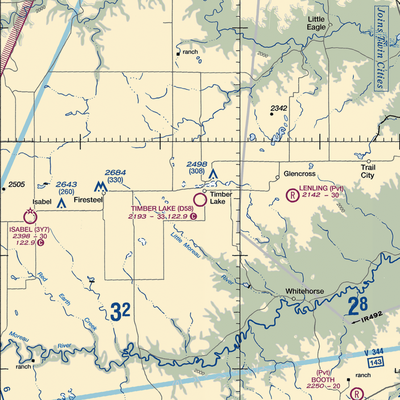 Timber Lake Municipal Airport (D58) VFR Sectional  Gaming Mouse Pad