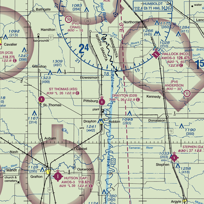 Drayton Municipal Airport (D29) VFR Sectional  Gaming Mouse Pad