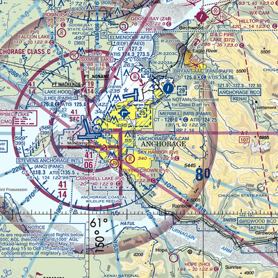 Campbell Airstrip (CSR) VFR Sectional  Gaming Mouse Pad