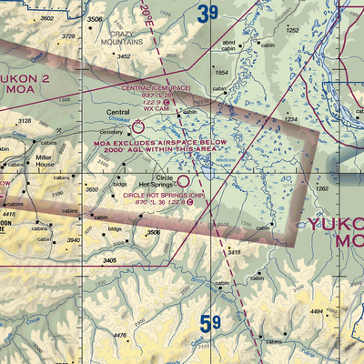 Circle Hot Springs Airport (CHP) VFR Sectional  Gaming Mouse Pad