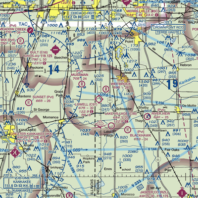 Lowell Airport (C97) VFR Sectional  Gaming Mouse Pad