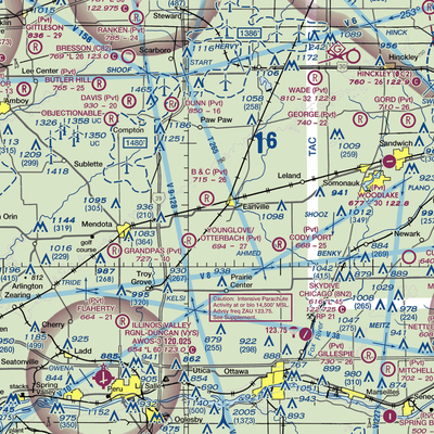 Earlville Airport (C94) VFR Sectional  Gaming Mouse Pad