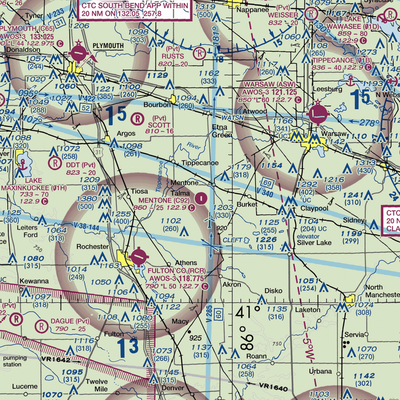 Mentone Airport (C92) VFR Sectional  Gaming Mouse Pad