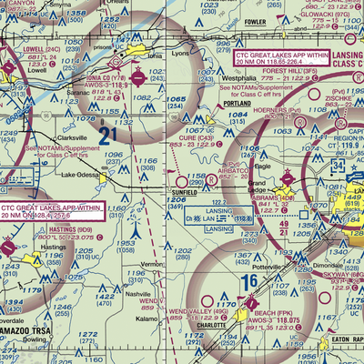 Hiram Cure Airport (C43) VFR Sectional  Gaming Mouse Pad