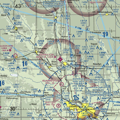 Waverly Municipal Airport (C25) VFR Sectional  Gaming Mouse Pad