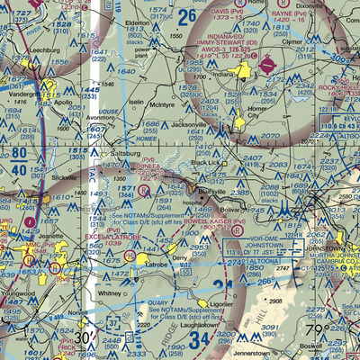 Jim Shearer South Airport (BSI) VFR Sectional  Gaming Mouse Pad