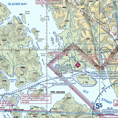 Bartlett Cove Seaplane Base (BQV) VFR Sectional  Gaming Mouse Pad