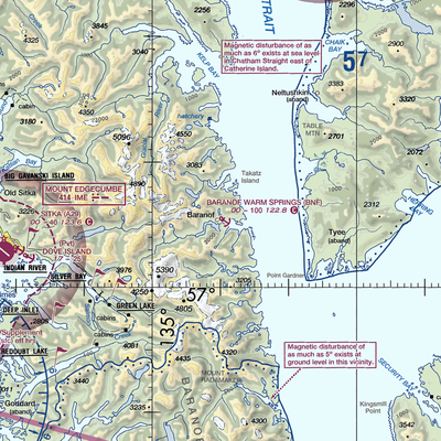 Baranof Warm Springs Float and Seaplane Base (BNF) VFR Sectional  Gaming Mouse Pad