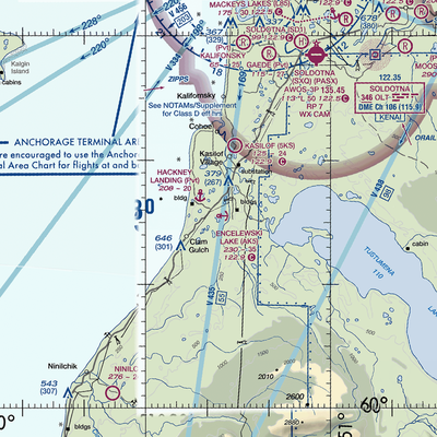 Encelewski Lake Seaplane Base (AK5) VFR Sectional  Gaming Mouse Pad