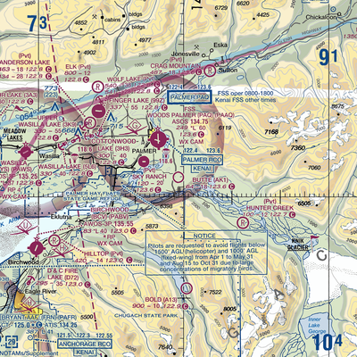 Butte Municipal Airport (AK1) VFR Sectional  Gaming Mouse Pad