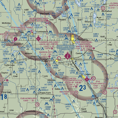 Barron Municipal Airport (9Y7) VFR Sectional  Gaming Mouse Pad