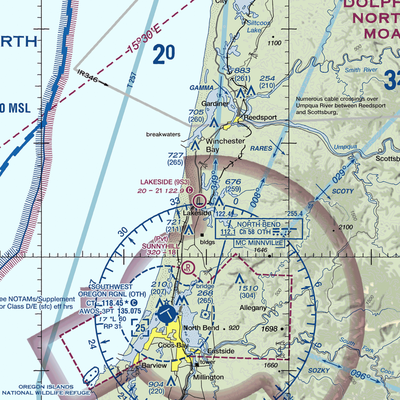 Lakeside State Airport (9S3) VFR Sectional  Gaming Mouse Pad